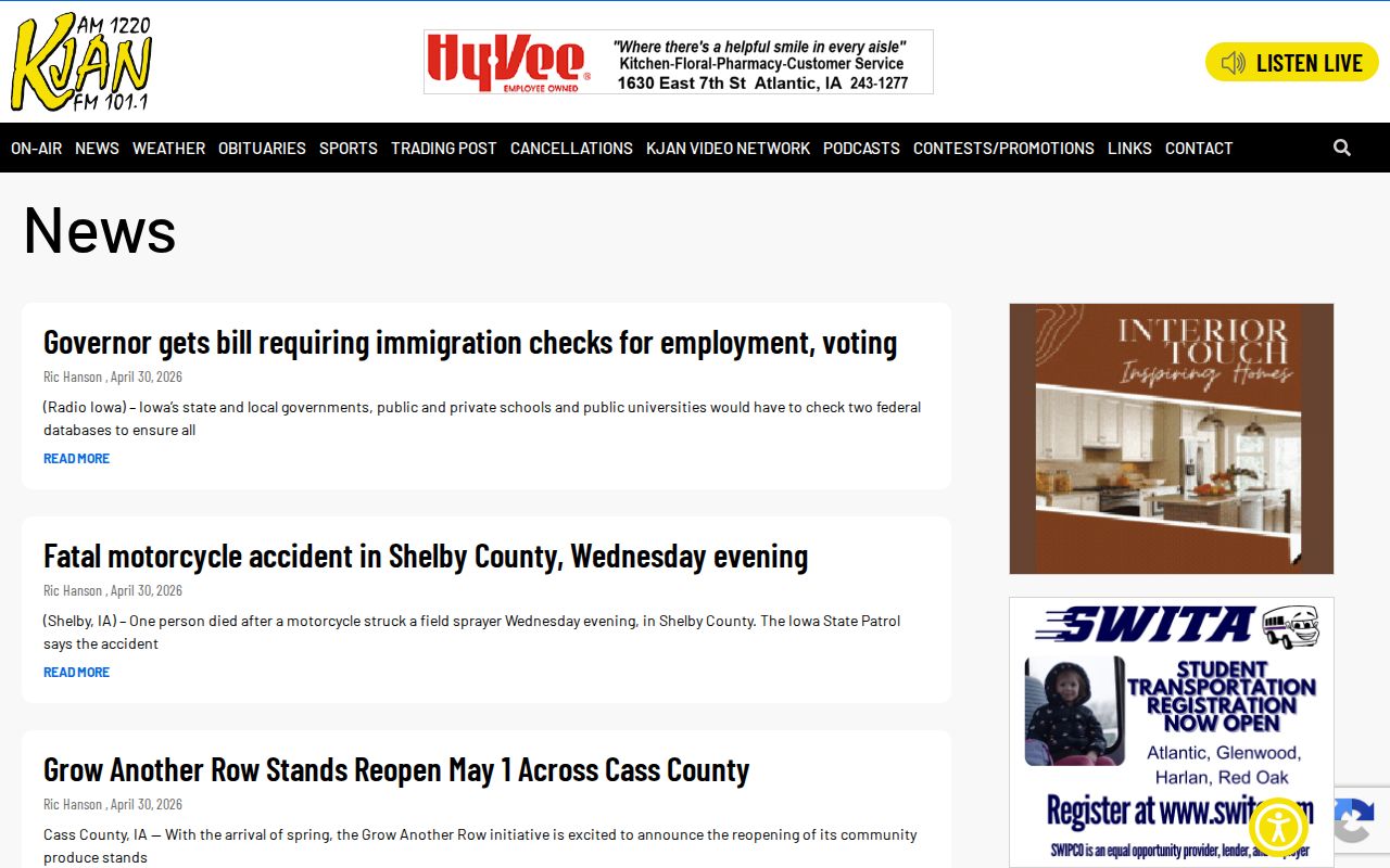 KJAN Page County arrest report archive